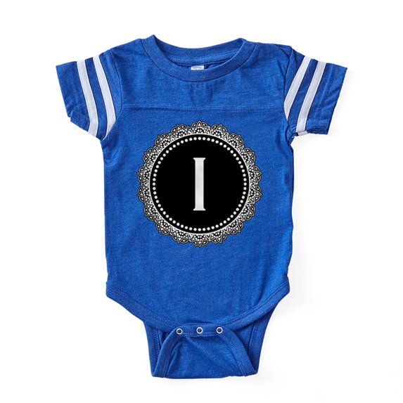 CafePress - Monogram Medallion I - Cute Infant Baby Football Bodysuit