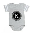 thumbnail image 1 of CafePress - Monogram Medallion K - Cute Infant Baby Football Bodysuit, 1 of 3