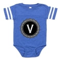 thumbnail image 1 of CafePress - Monogram Medallion V - Cute Infant Baby Football Bodysuit, 1 of 3