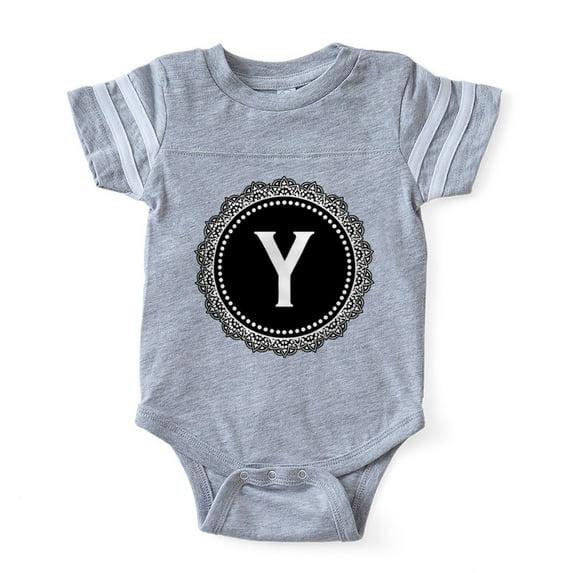 CafePress - Monogram Medallion Y - Cute Infant Baby Football Bodysuit