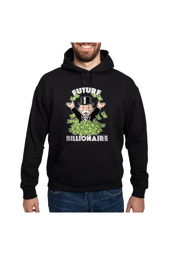 - Monopoly Future Billionaire Hoodie (Dark) - Pullover Hoodie, Classic, Comfortable Hooded Sweatshirt