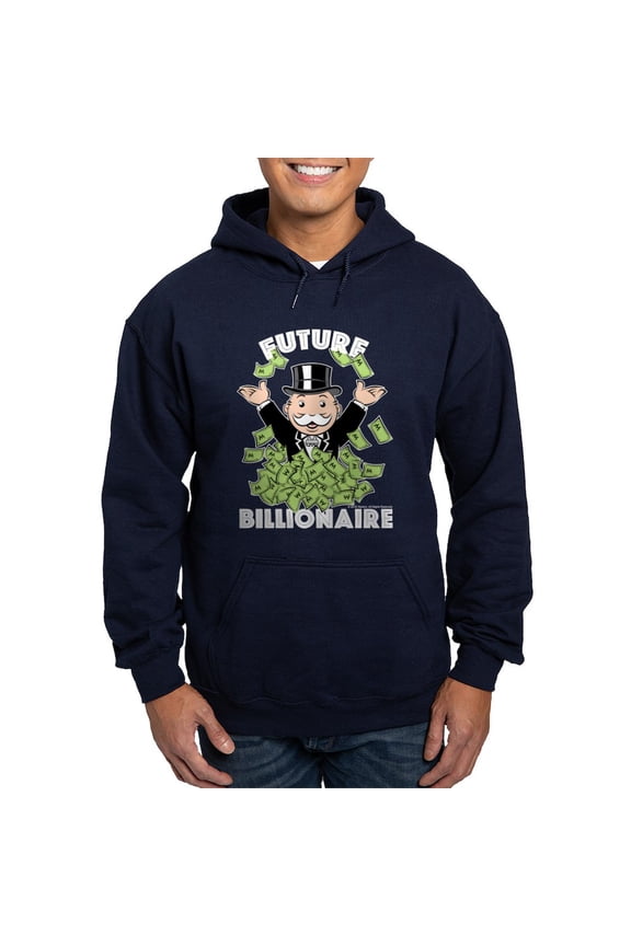 - Monopoly Future Billionaire Hoodie (Dark) - Pullover Hoodie, Classic, Comfortable Hooded Sweatshirt