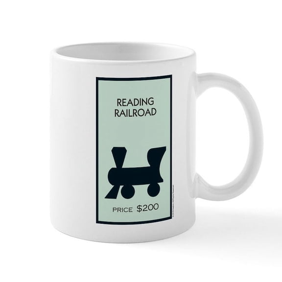 CafePress - Monopoly Reading Railroad - 11 oz Ceramic Mug - Novelty Coffee Tea Cup