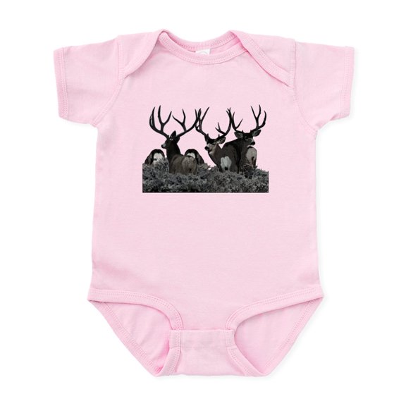CafePress - Monster Buck Deer Infant Bodysuit - Baby Light Bodysuit, Size Newborn - 24 Months