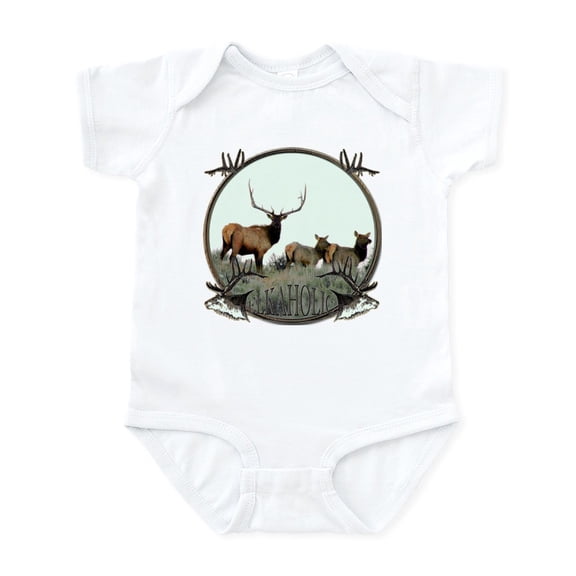 CafePress - Monster Bull Elk Elkahalic Infant Bodysuit - Baby Light Bodysuit, Size Newborn - 24 Months