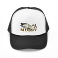 thumbnail image 1 of CafePress - Monster Musky - Adjustable Unisex Printed Trucker Hat with Mesh Back, 1 of 8