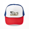 thumbnail image 1 of CafePress - Monster Musky - Adjustable Unisex Printed Trucker Hat with Mesh Back, 1 of 10