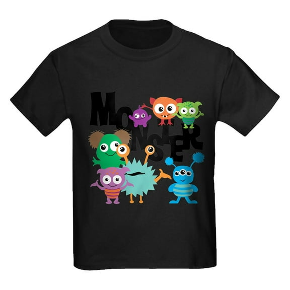 CafePress - Monsters Kids Dark T Shirt - Dark T-Shirt Kids XS-XL