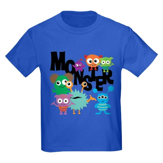 CafePress - Monsters Kids Dark T Shirt - Dark T-Shirt Kids XS-XL