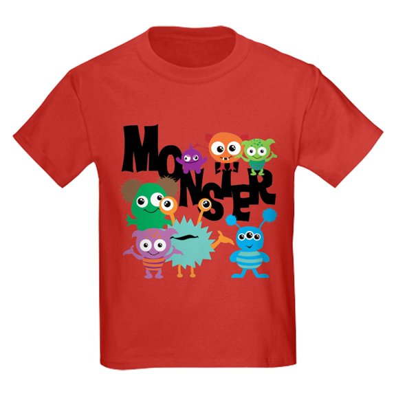 CafePress - Monsters Kids Dark T Shirt - Dark T-Shirt Kids XS-XL