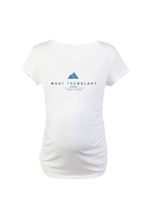 - Mont Tremblant Ski Resort Quebec Maternity T Shirt - Cotton Maternity T-shirt, Cute & Funny Pregnancy Tee