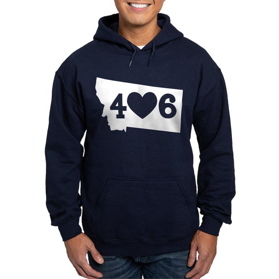 CafePress - Montana 406 Hoodie (Dark) - Pullover Hoodie, Classic, Comfortable Hooded Sweatshirt