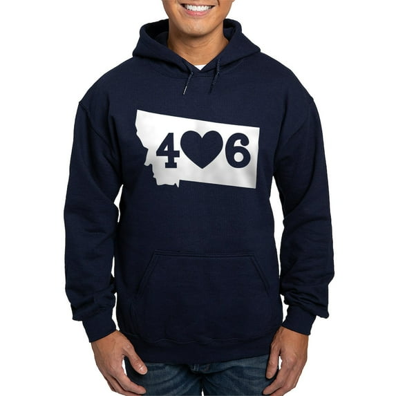 CafePress - Montana 406 Hoodie (Dark) - Pullover Hoodie, Classic, Comfortable Hooded Sweatshirt