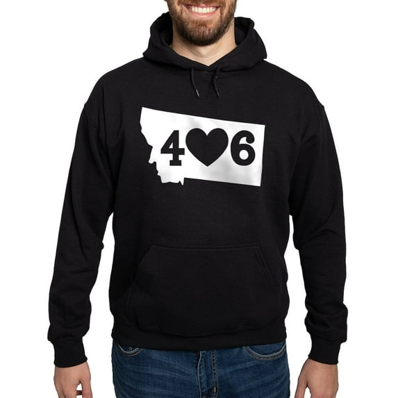CafePress - Montana 406 Hoodie (Dark) - Pullover Hoodie, Classic, Comfortable Hooded Sweatshirt