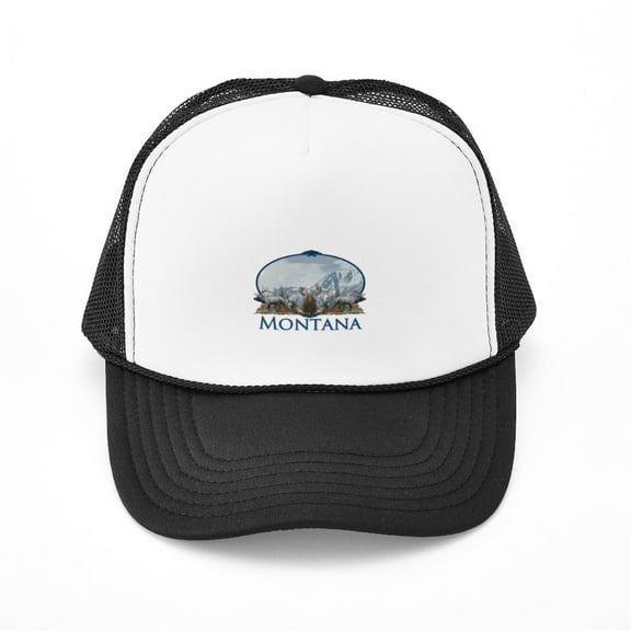 CafePress - Montana - Adjustable Unisex Printed Trucker Hat with Mesh Back