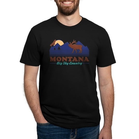 CafePress - Montana Big Sky Country Men's Deluxe T Shirt - Mens Tri-blend T-Shirt