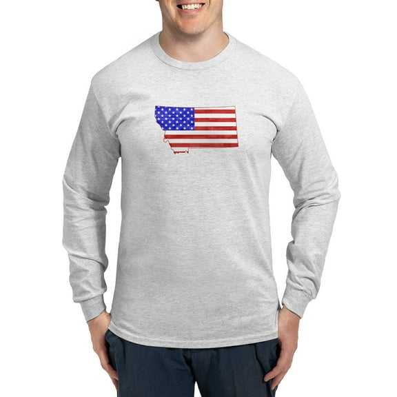 CafePress - Montana Flag Long Sleeve T Shirt - Unisex Cotton Long Sleeve T-Shirt