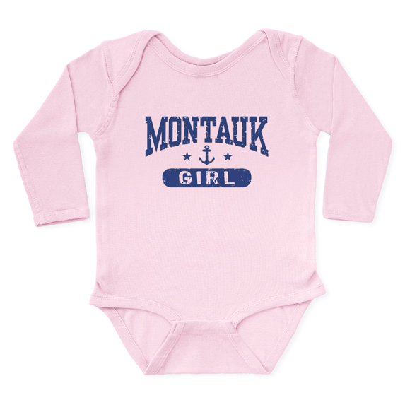 CafePress - Montauk Girl Body Suit - Long Sleeve Cotton Baby Bodysuit