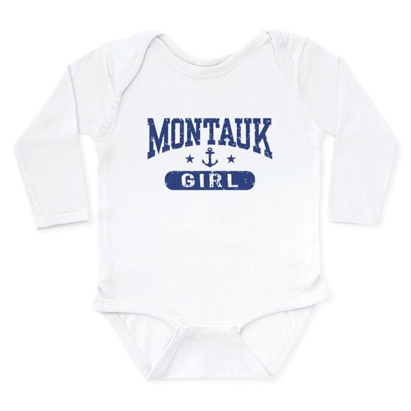 CafePress - Montauk Girl Body Suit - Long Sleeve Cotton Baby Bodysuit