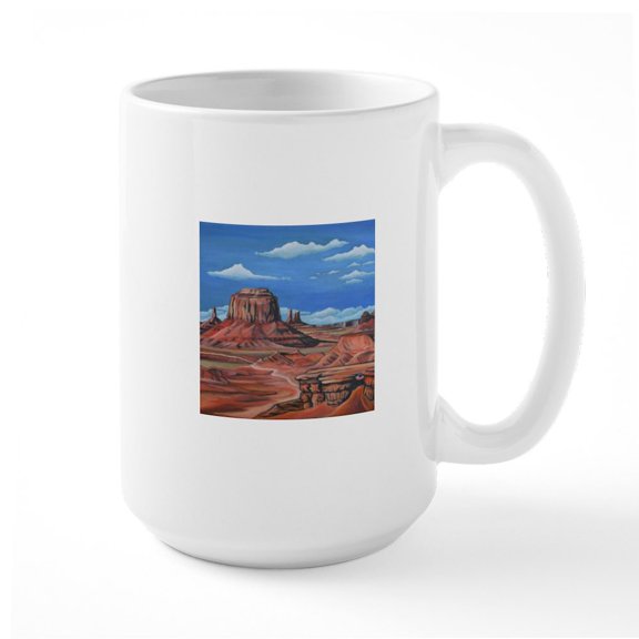 CafePress - Monument Valley (John Ford Point) Mugs - 15 oz Ceramic Large White Novelty Mug