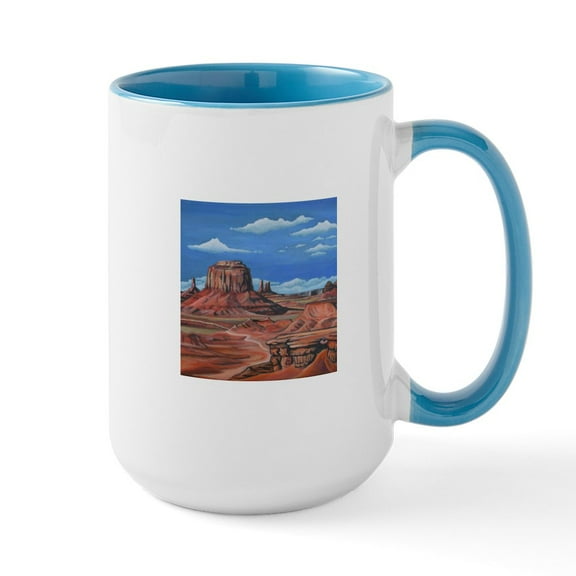 CafePress - Monument Valley (John Ford Point) Mugs - 15 oz Ceramic Large White Novelty Mug