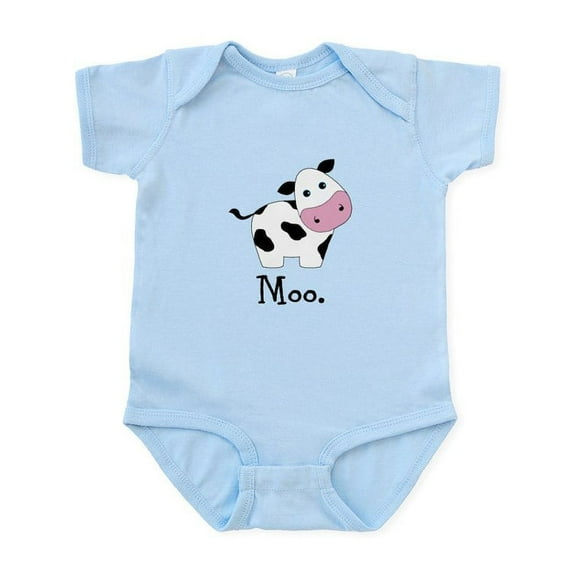 CafePress - Moo Cow Body Suit - Baby Light Bodysuit, Size Newborn - 24 Months