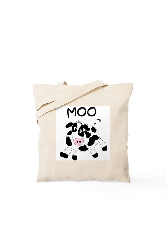 - Moo Cow Tote Bag - Unisex Canvas Tote Bag, Beige, 1-Piece