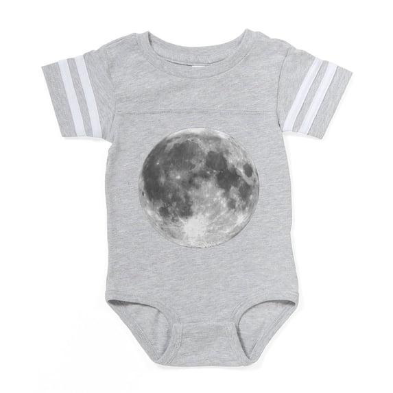 CafePress - Moon_Bl - Cute Infant Baby Football Bodysuit