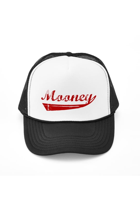 - Mooney (Red Vintage) - Adjustable Unisex Printed Trucker Hat with Mesh Back
