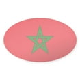 thumbnail image 1 of CafePress - Moorish Flag, Morocco Glag, Moroccan Flag, Sticker - Sticker (Oval), 1 of 1