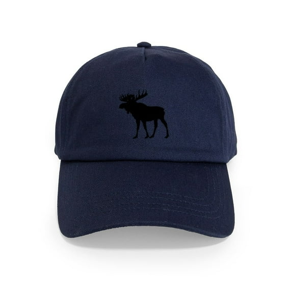 CafePress - Moose: Black Cap - Adjustable 100% Brushed Unisex Casual Cotton Baseball Cap, Beige, 1