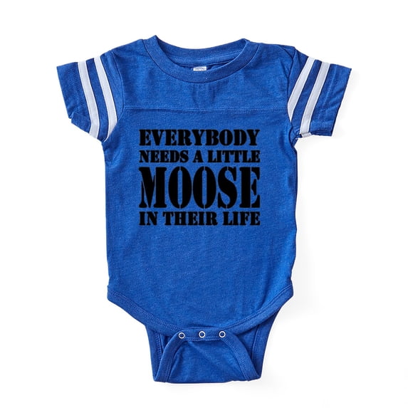 CafePress - Moose - Cute Infant Baby Football Bodysuit