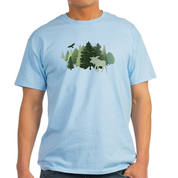 CafePress - Moose In The Forest T Shirt - Men's Classic Graphic T-Shirt