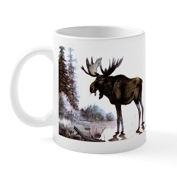 CafePress - Moose Mug - 11 oz Ceramic Mug - Novelty Coffee Tea Cup