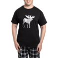 thumbnail image 1 of CafePress - Moose Silhouette Pajamas - Men's Dark Loose Fit Cotton Pajama Set, 1 of 7