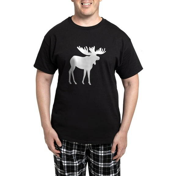 CafePress - Moose Silhouette Pajamas - Men's Dark Loose Fit Cotton Pajama Set