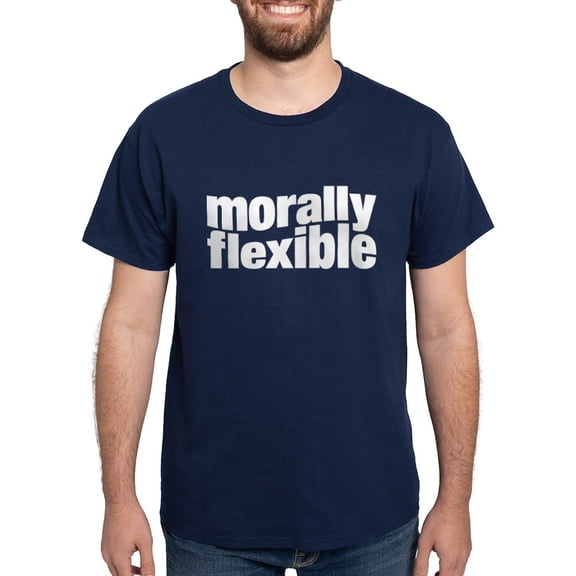 CafePress - Morally Flexible Dark T Shirt - Men's Classic Graphic Cotton T-Shirt