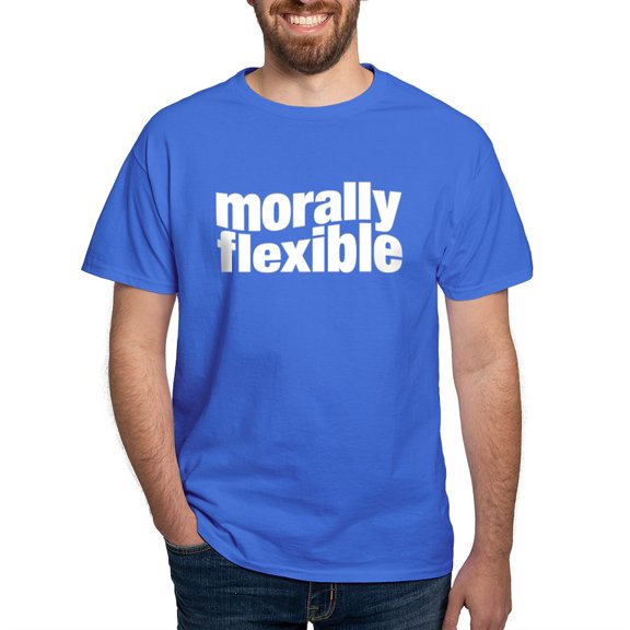 CafePress - Morally Flexible Dark T Shirt - Men's Classic Graphic Cotton T-Shirt