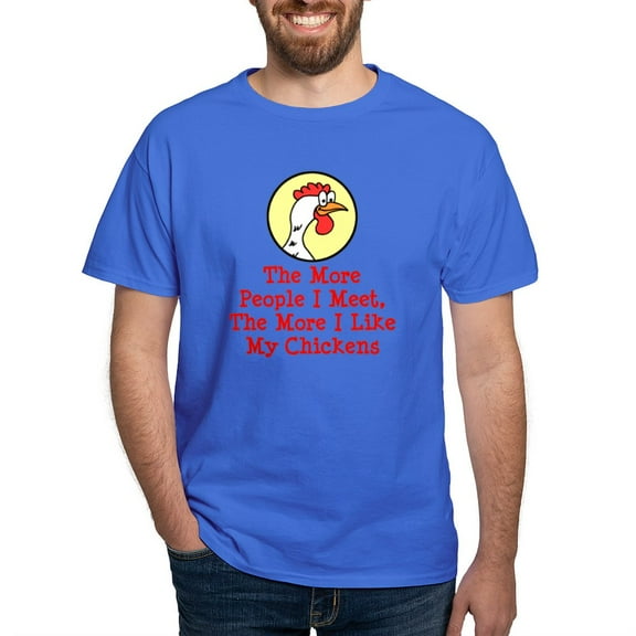 CafePress - More I Like My Chickens T Shirt - Men's Classic Graphic Cotton T-Shirt