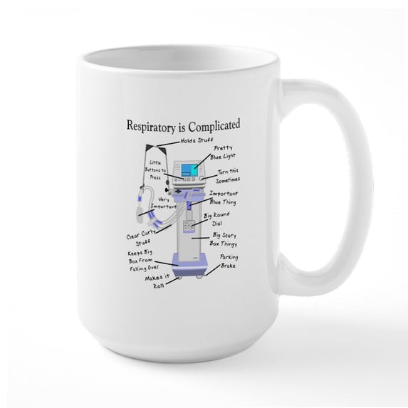 CafePress - More Respiratory Therapy Large Mug - 15 oz Ceramic Large White Novelty Mug