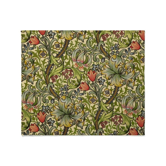 CafePress - Morris Golden Lily Minor Design Throw Blanket - Soft Fleece Throw Blanket, 50"x60" for All Ages