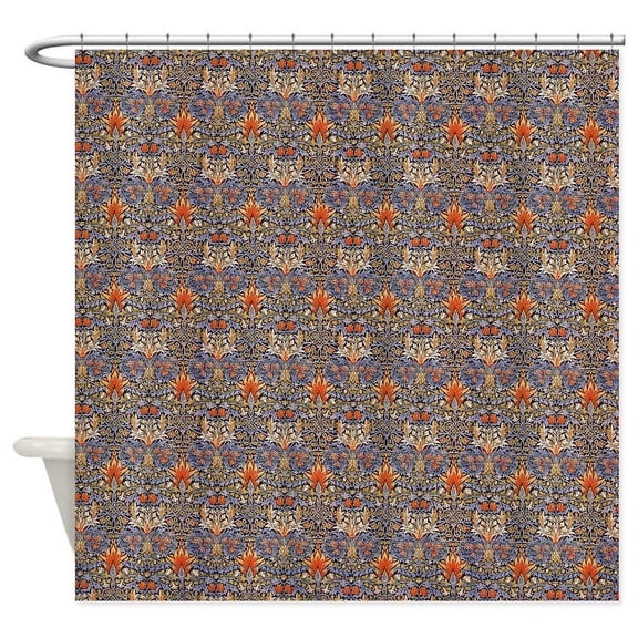 CafePress - Morris Snakeshead With Repeats - Unique Fabric Shower Curtain 70" x 72"