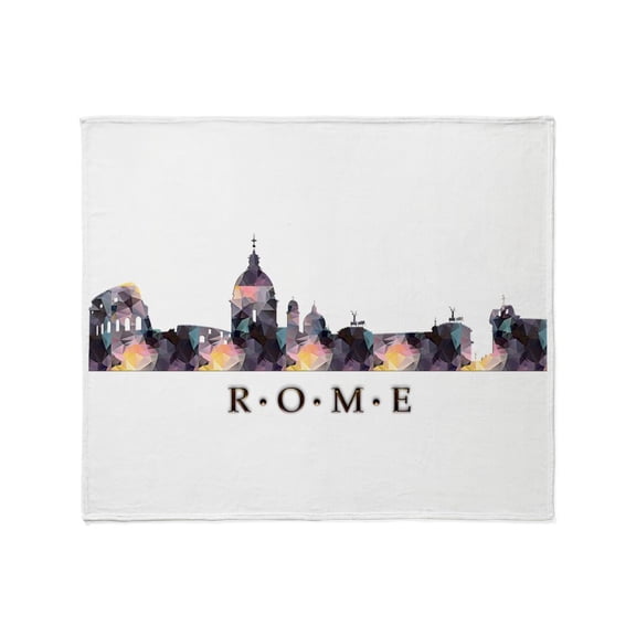 CafePress - Mosaic Skyline Of Rome Italy Throw Blanket - Soft Fleece Throw Blanket, 50"x60" for All Ages