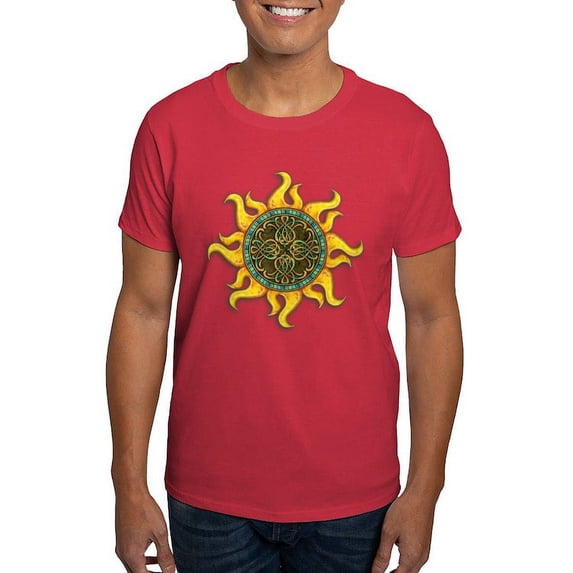 CafePress - Mosaic Sun Dark T Shirt - 100% Cotton T-Shirt