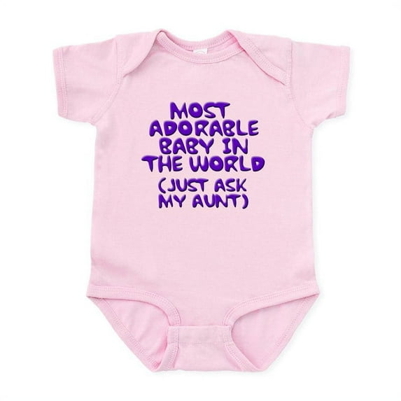 CafePress - Most Adorable Baby In The World Infant Bodysuit - Baby Light Bodysuit, Size Newborn - 24 Months
