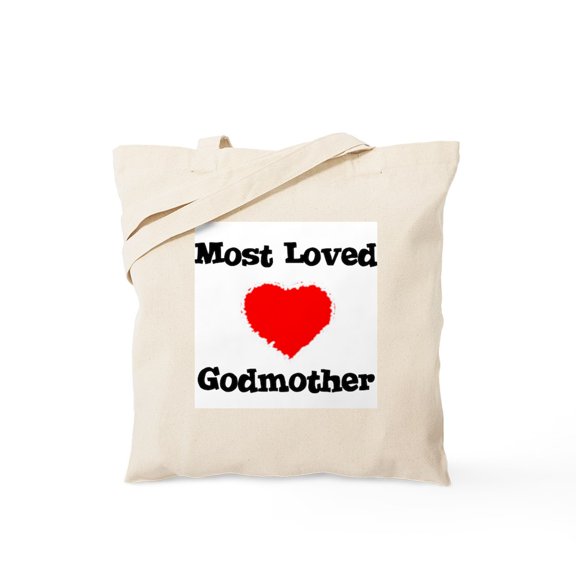 CafePress - Most Loved Godmother Tote Bag - Unisex Canvas Tote Bag, Beige, 1-Piece