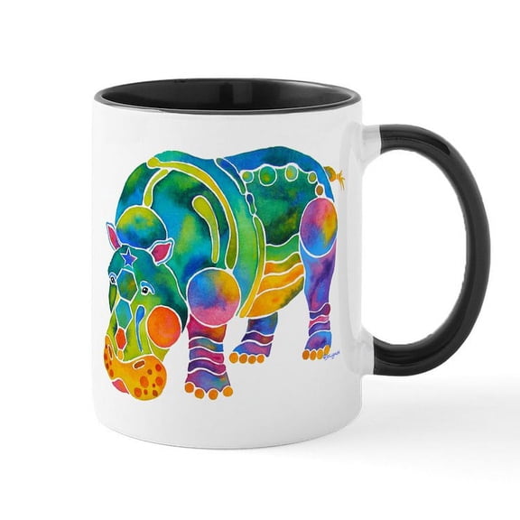 CafePress - Most Popular HIPPO Mug - 11 oz Ceramic Mug - Novelty Coffee Tea Cup