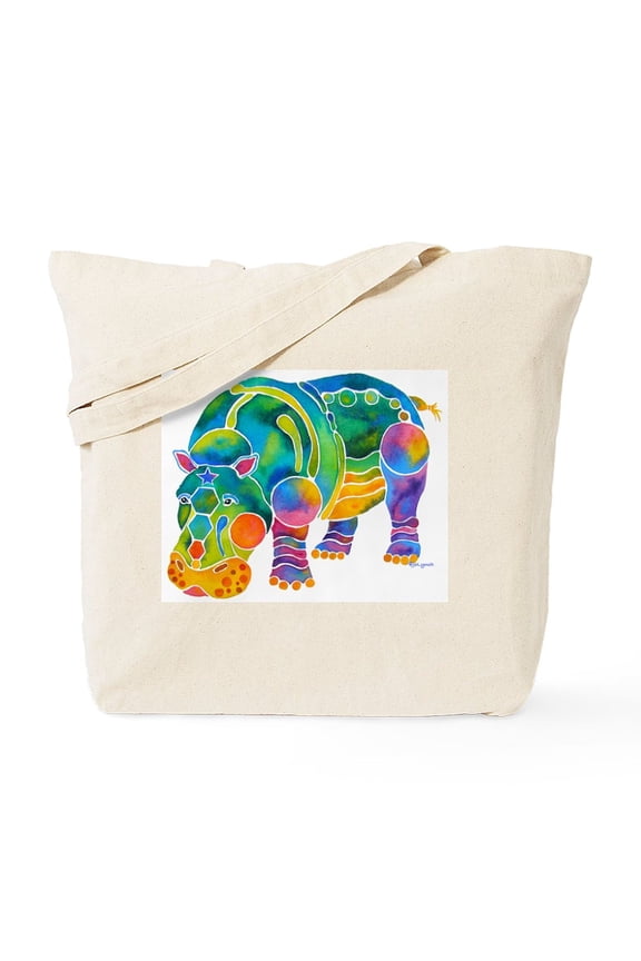 - Most Popular HIPPO Tote Bag - Unisex Canvas Tote Bag, Beige, 1-Piece