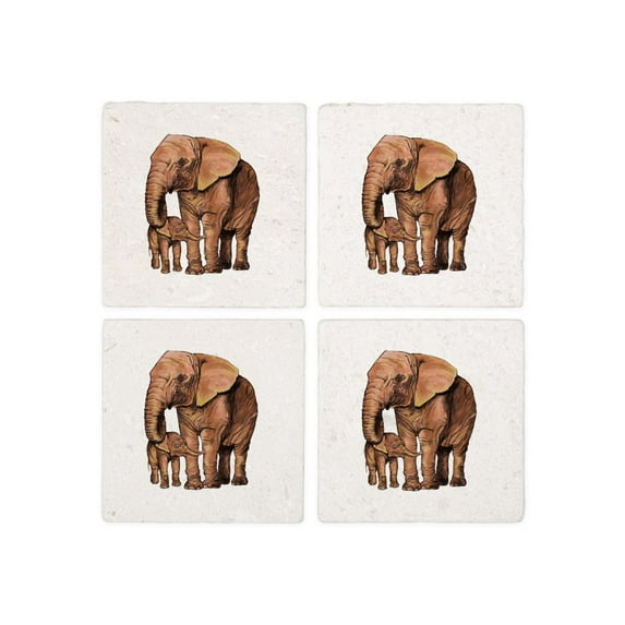 CafePress - Mother And Child - Tile Coaster, Drink Coaster Set of 4