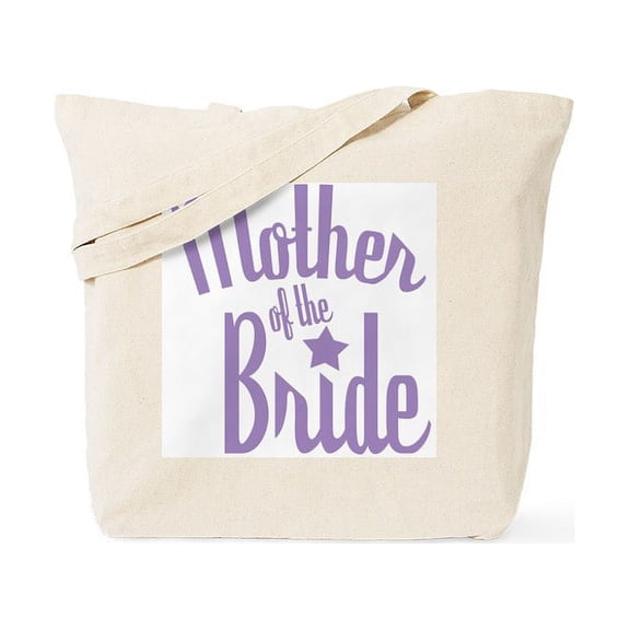 CafePress - Mother Of Bride:Classy Violet Tote Bag - Unisex Canvas Tote Bag, Beige, 1-Piece